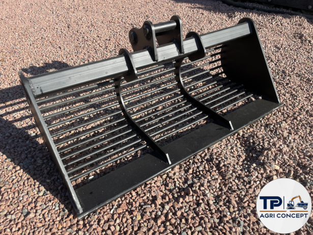 Godet trieur / cribleur pour mini-pelles 800 kg et 1 Tonne pour trier rapide Terre et Matériaux