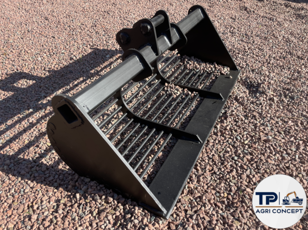 Godet trieur / cribleur pour mini-pelles 800 kg et 1 Tonne pour trier rapide Terre et Matériaux