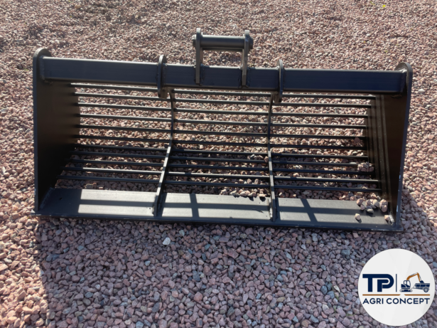 Godet trieur / cribleur pour mini-pelles 800 kg et 1 Tonne pour trier rapide Terre et Matériaux