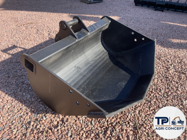 Godet rigole pour mini-pelles 800 kg et 1 Tonne pour drainage et nivelage